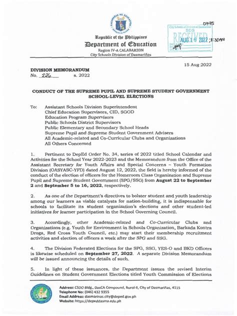 DIV MEMO NO.226 S.2023 RESULT OF THE FIRST .